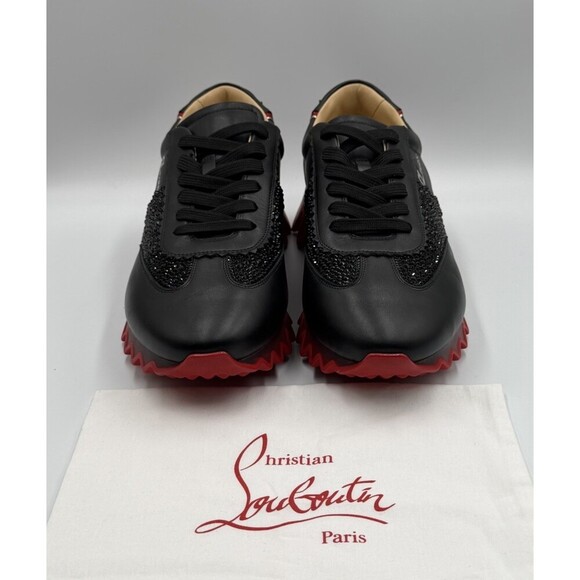 Christian Louboutin Loubishark Sneakers Leather Swarovski Crystal Size 43.5 EU main image 9